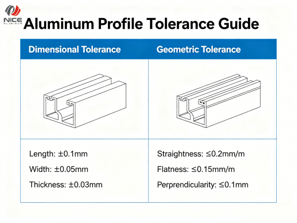 What is the tolerance of aluminum profiles?