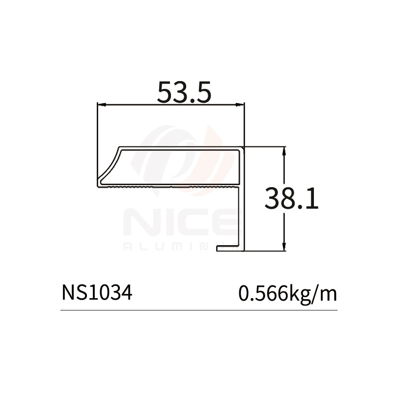 NICE NS1034 Perfil de 45 mm