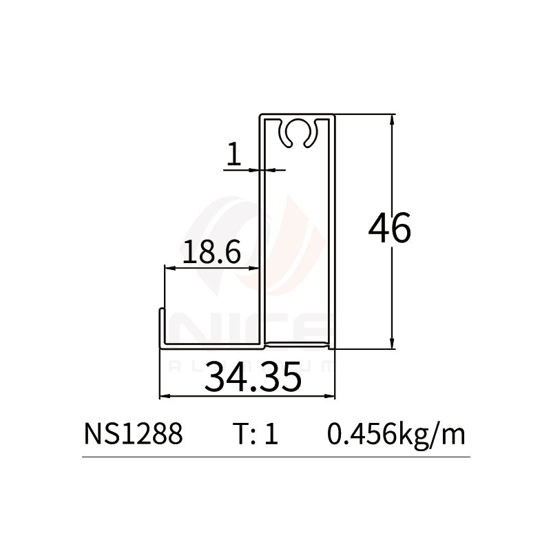 NICE NS1288 Wardrobe Door Profile 5 System