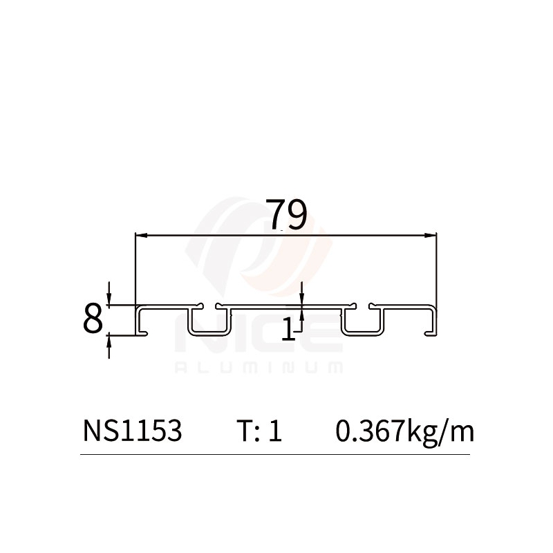 NICE NS1153 Wardrobe Door Profile 5 System
