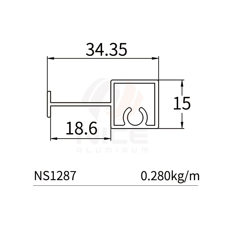 NICE NS1287 Wardrobe Door Profile 5 System