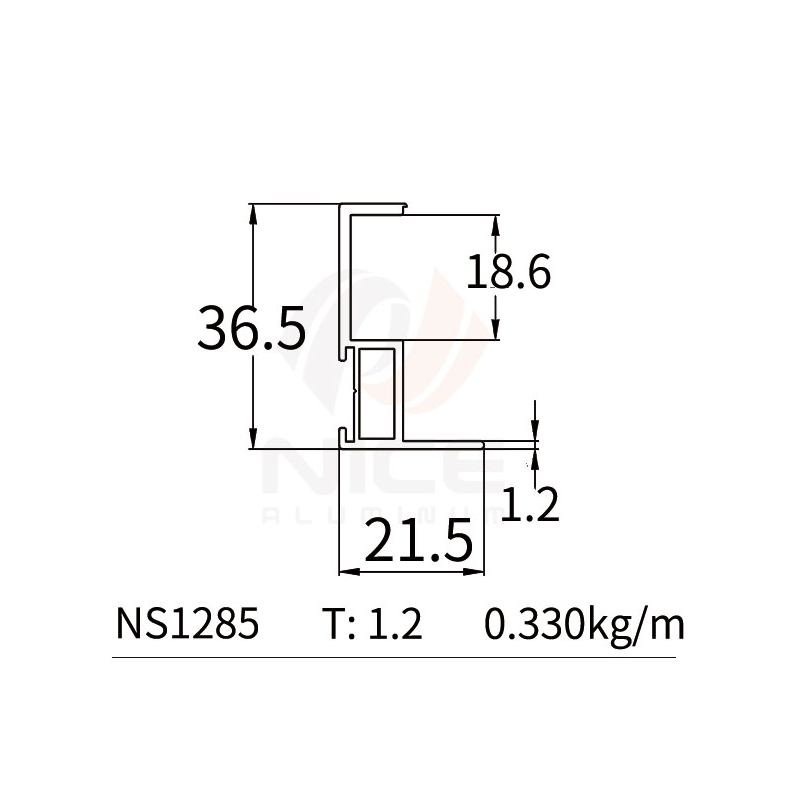NICE NS1285 Wardrobe Door Profile 5 System
