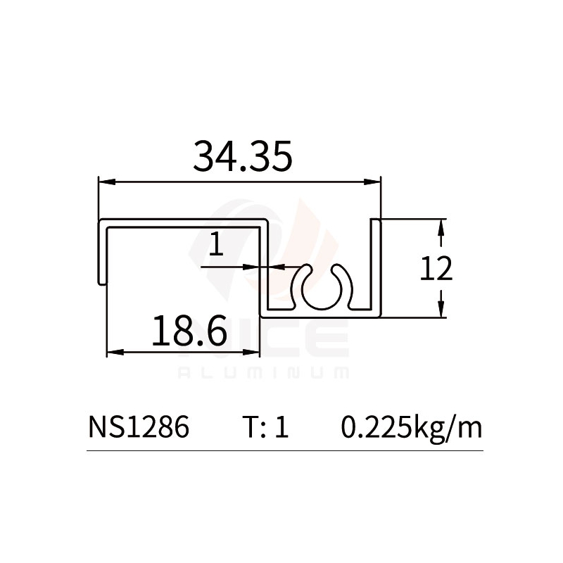 NICE NS1286 Wardrobe Door Profile 5 System