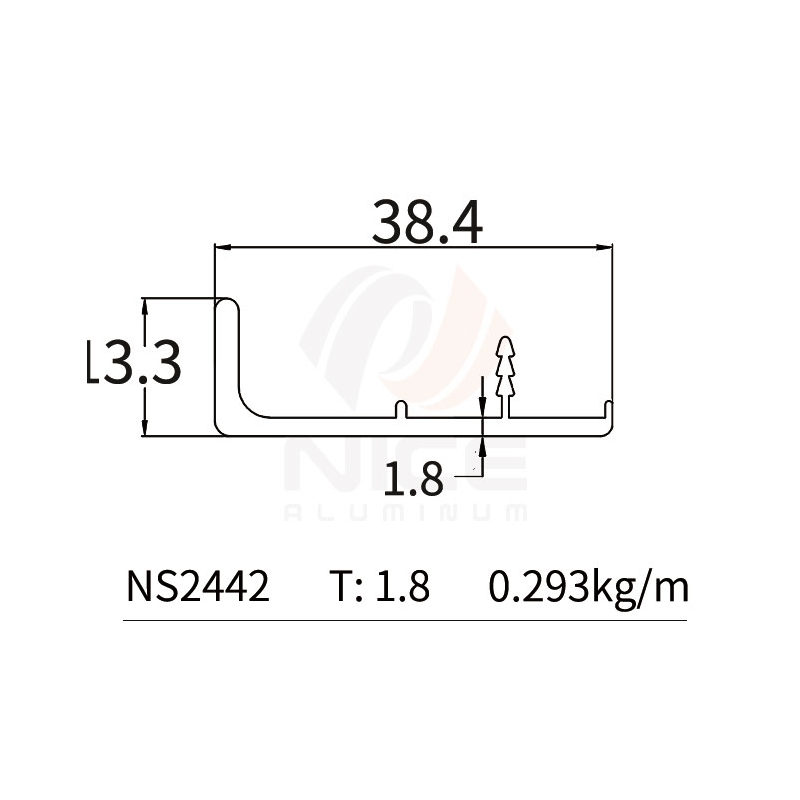 NICE NS2442 Perfil en L