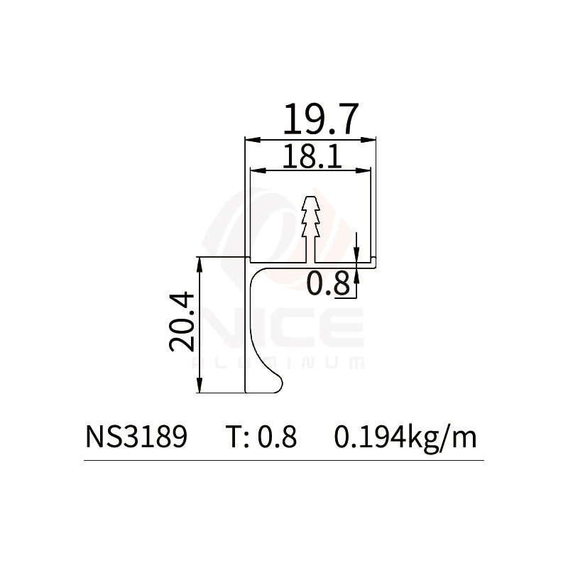 NICE NS3189 Perfil en L