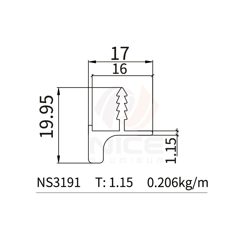 NICE NS3191 Perfil en L
