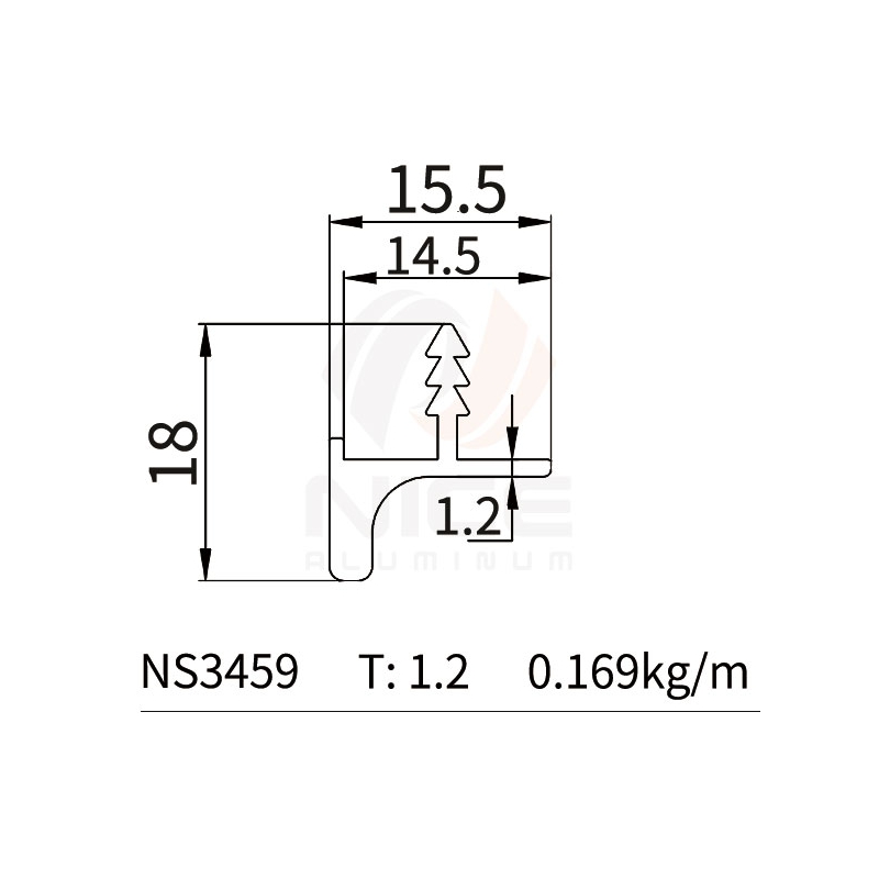 NICE NS3459 Perfil en L