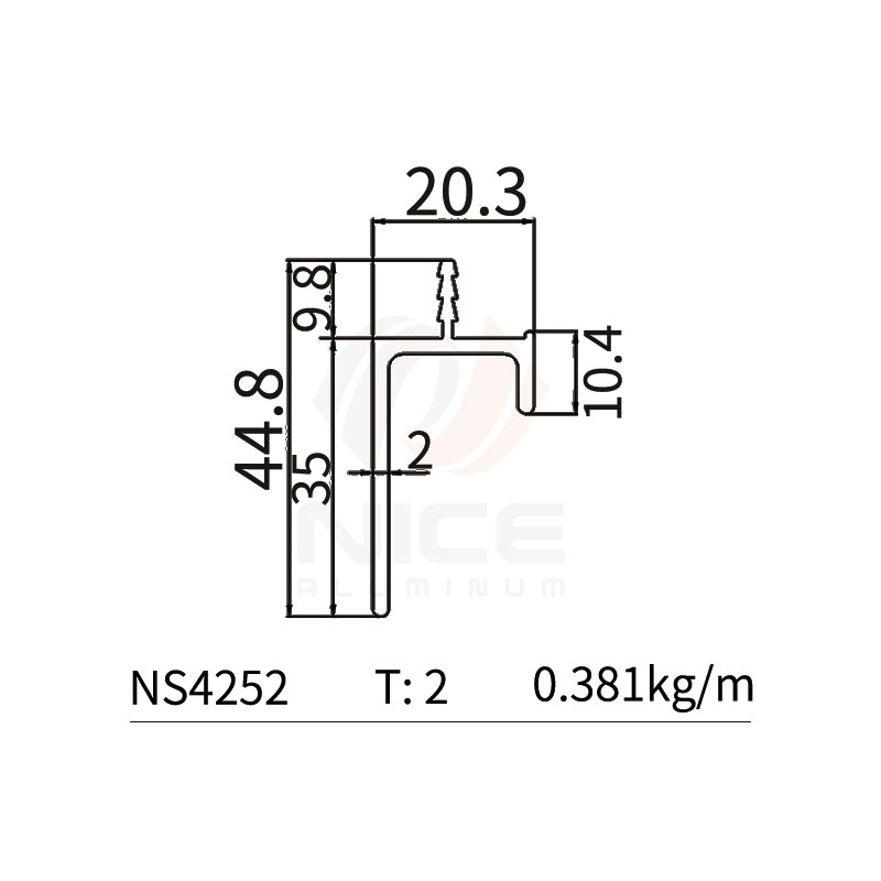 NICE NS4252 Perfil en L