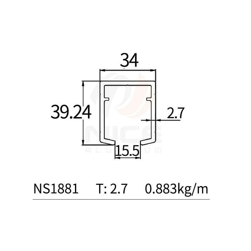 NICE NS1881 Sliding Door Track